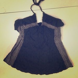 Eyelet halter Free People top